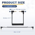 thumbnail image 2 of Uxcell 3.5mm TRS to TRS Patch Cable Cord Wire, Angled-Angled TRS Microphone Patch Cable Coiled Retractable Audio Mic Cord for DSLR Cameras/Phone/PC, Black(3-Pole to 3-Pole), 2 of 6