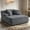 Dark Gray, variant on Shaiailed 50"W Gray Chaise Lounge Chair Indoor,Oversized Chaise Lounge Chair with a Large Cushion and 2 Throw Pillows,Boneless Reading Chairs for Living Room,No Assembly Required
