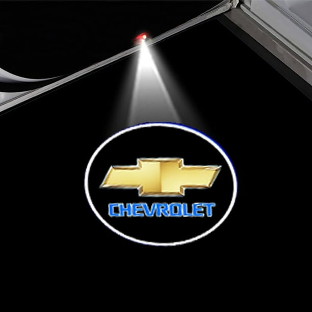 2Pcs Compatible with Chevrolet Chevy Wireless Car Door Logo Light