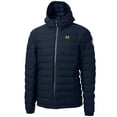 thumbnail image 2 of Men's Cutter & Buck Navy Michigan Wolverines Mission Ridge Repreve Eco Insulated Puffer Full-Zip Jacket, 2 of 3