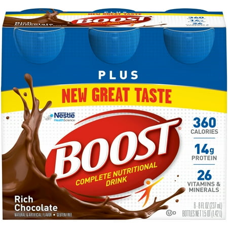 BOOST PLUS Rich Chocolate 6-8 fl. oz. Bottles