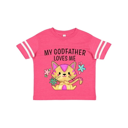 

Inktastic My Godfather Loves Me with Cute Kitten and Flowers Gift Toddler Boy or Toddler Girl T-Shirt