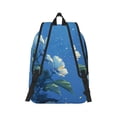 thumbnail image 2 of Honeii Hibiscus Flowers Calm Water Print Canvas College Laptop Backpack, Durable Rucksack Travel Notebook Bag School Backpack Book Bag for Men Women-Medium, 2 of 7
