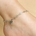 thumbnail image 3 of Vista Shops Vintage Heart Flower Anklet, Fashion Jewelry, Includes Gift Pack, 10 in, Daisy Chain, 3 of 4