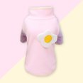 thumbnail image 5 of Soft Pet Fleece Shirt - Durable, Hemming, Cartoon Print, Comfortable, Washable, Keep Warm, Casual Poached Egg Pattern Pet Shirt for Winter, 5 of 8
