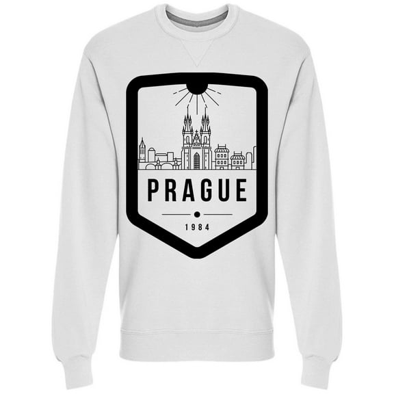 Prague 1984 Skyline Sweatshirt Men -Image by Shutterstock, Male Medium