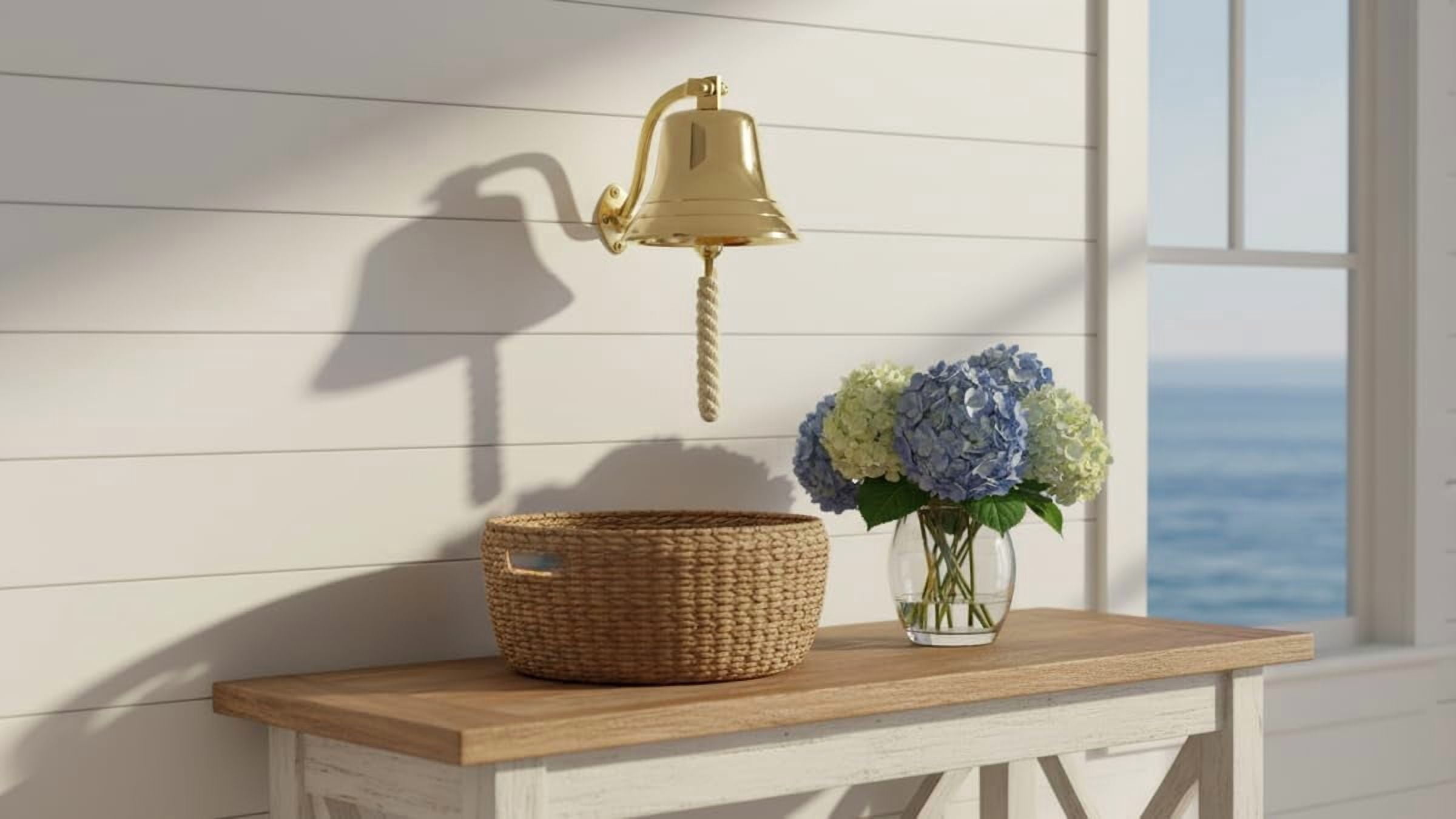 Brass Nautical Ship Bell Maritime School,dinner,Reception,Home Decor Wall Hanging Bell 4"