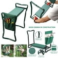 Garden Kneeler, Folding Garden Seat with Kneeling Pad and 1 Tool Bags
