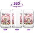 thumbnail image 2 of Hello Valentine’s Day Golden Retriever Flower Crown Romantic Pink Floral 16oz Glass Cup Mug Goldens Dog Lover Gifts Idea Glass Can - 00031, 2 of 5