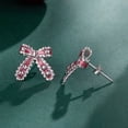 thumbnail image 3 of Christmas Bow Stud Earrings 925 Sterling Silver Minimalist Elegant Everyday Wear ,Gift Box Packaging, 3 of 9