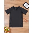 thumbnail image 2 of Miutii Kids Boys Sport T-Shirt UPF 50+ Rash Guards Swim Shirts Short Sleeve Quick Drying Tee Top Black 22, 2 of 9