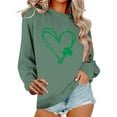 thumbnail image 2 of St. Patrick's Day Sweatshirts for Women Shamrock Shirt Clover Printed Irish Gift Casual Loose Long Sleeve Fit Tops, 2 of 6