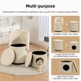 thumbnail image 6 of S-HOME Modern Upholstered Barrel Chair, Versatile Swivel Accent Seat with Free Cat Bed Stool Included for Daily Use and Storage, Beige-Fabric, 6 of 18
