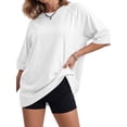 thumbnail image 4 of MOYIKO Oversized T Shirts for Women with Pockets 3/4 Sleeve Summer Tops Loose Fit Y2K Fashion Tees, 4 of 7