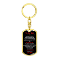 thumbnail image 4 of To Son From Mom Stainless Steel or 18k Gold Premium Swivel Dog Tag Keychain, 4 of 8