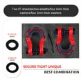 thumbnail image 4 of keepw 2pcs/set 2Pack 3/4 D Ring Shackles Shackle U-Hook Shackle Rugged Tow Shackle With Isolator Easy Red, 4 of 6