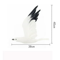 Vikakiooze Home Decor , 1PC Fake Artificial Feathered Seagull Decoy Realistic Seagull Garden Decor