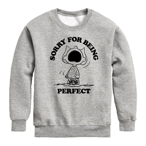 Peanuts - Sally Perfect - Toddler & Youth Crewneck Fleece Sweatshirt