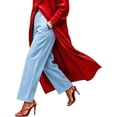 thumbnail image 2 of Shihyeh Women's Wide-Leg High-Waist Pants Front Seam Pocket Tailored Dressy, 2 of 6