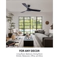 thumbnail image 4 of Bestco Low Profile Ceiling Fan 52" Modern Fan with Remote Control Timer 6 Speeds Black, 4 of 10