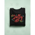 thumbnail image 3 of Jolly Af Christmas Holiday Men's Sweatshirt, 3 of 4