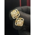 thumbnail image 5 of 1.70 Carats Round Brilliant Cut Natural Diamonds Artistic Stud Earrings In Stamped 14K Yellow Gold, 5 of 12