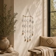 thumbnail image 2 of DecMode 44" Brown Metal Geometric Windchime with Glass Mirrors and Bells, 2 of 9