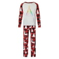 thumbnail image 5 of REORIAFEE Christmas Pjs for Family 2 Piece Big and Tall Loungewear Long Sleeve Top Pant Plaid Soft Pajama Sleepwear Red M-3XL, 5 of 7