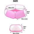 thumbnail image 4 of Pet Playpen HUOGUO, tienda de campaña transpirable para animales pequeños, color rosa, 4 of 5