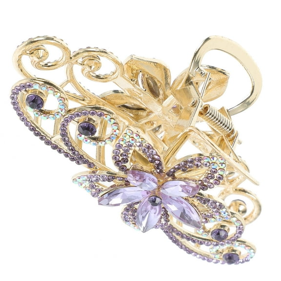 WHAMVOX  Girl Hair Clips Accessories for Girls Claw Rhinestones Miss Purple