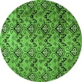 thumbnail image 1 of Ahgly Company Indoor Round Abstract Green Modern Area Rugs, 3' Round, 1 of 4