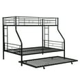 thumbnail image 4 of [Luckynote]Twin Over Full with trundle Metal Bunk Bed , No Box Spring Needed, Easy Assemble, 4 of 10