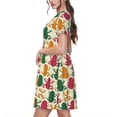 thumbnail image 2 of Disketp Colorful Frogs para Vestido de Manga Corta para Mujeres, Vestidos de Verano para Mujeres, Casual y Holgado para la Playa, 2 of 6