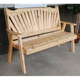 thumbnail image 2 of A &amp; L Furniture Western Red Cedar Fanback Garden Bench, 2 of 7