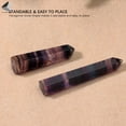 thumbnail image 6 of PULLIMORE Natural Fluorite Quartz Crystal Wand Point Healing Reiki Stones (2-2.4 in), 6 of 9