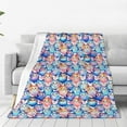 thumbnail image 4 of Cauagu Cartoon colorful cute cat Pattern Flannel Bed Blankets,Fleece Blanket Comfortable Air Conditioning Blanket for Sofa Bed Travel Couch & Living Room -40"x30", 4 of 8