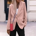 thumbnail image 5 of Atogsazn Women's Business Casual Blazers Long Sleeve Notch Lapel Trendy Work Office Blazer Jackets Outerwear 2025 Fall Fashion Pink M, 5 of 9