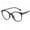 Bright Black, variant on Vintage Round Clear Glasses Non-Prescription Eyeglasses for Women Men