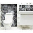 thumbnail image 3 of HomeRoots 399871 5 x 5 in. Black, White & Gray Mosaic Peel & Stick Tiles, 3 of 9