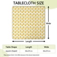 thumbnail image 2 of Yellow Lemon Fruit Repeat Beige Pattern Square Fitted Tablecloth with Elastic Edge,Square Table Cover,Washable Elastic Table Cover for Home Kitchen Party Decor 36"x36", 2 of 6