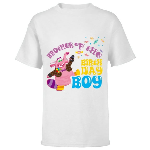Disney and Pixar’s Inside Out Family Brother of Birthday Boy - Short Sleeve T-Shirt for Kids - Customized-White