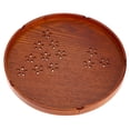 thumbnail image 1 of Bandejas de madera sólida del restaurante de la placa de la bandeja de la porción de las comidas de los snacks del café del té de la forma redonda, 1 of 14