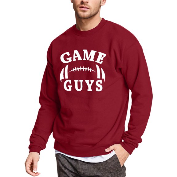 Mens Sweatshirt Oversized Lined Crew Neck Relaxed Hoodless Pullover for Winter