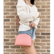 Kate Spade Spencer Double Zip Dome Crossbody Serene Pink Saffiano Leather