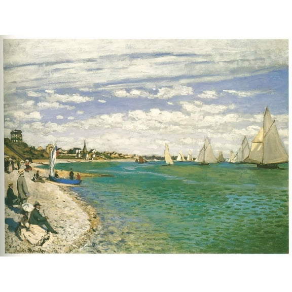 Regatta At Sainte Adresse-Monet - CANVAS OR FINE PRINT WALL ART