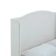 thumbnail image 4 of Noble House Hannah King Upholstered Bed Frame, 54" Tall Wingback Headboard, Metal Frame, Ivory, 4 of 6