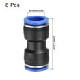 thumbnail image 2 of Uxcell 16mm Tube OD Quick Connect Push to Connector Fitting, Black 8Pcs, 2 of 6