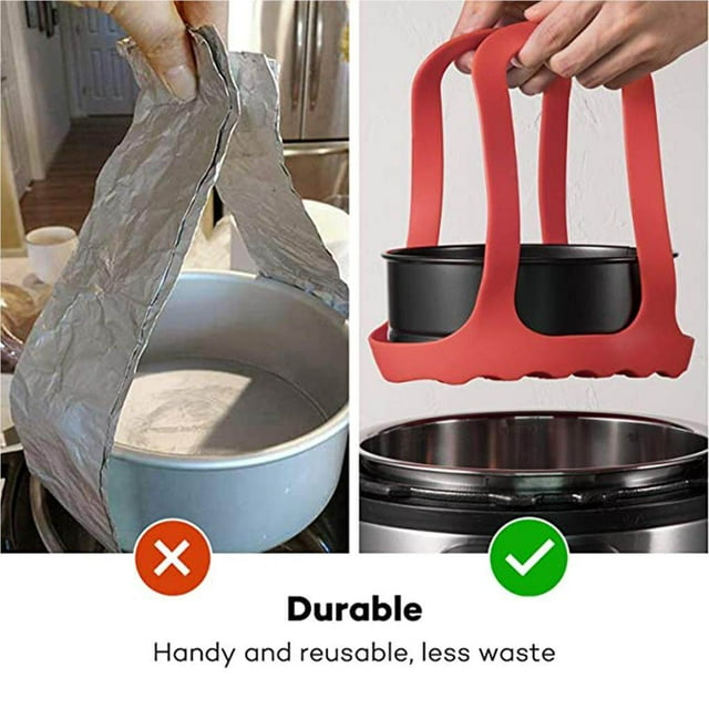 relayinert Pressure Cooker Sling Silicone Bakeware Sling Anti-scalding Bakeware Lifter Steamer Rack