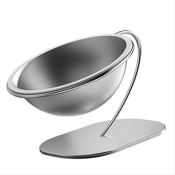 Elevado para Gatos, Recipiente de Acero Inoxidable para Comida de Perros, Accesorio de Alimentación para Mascotas, Cuenco Elevado Grande para Gatos con Base Estable