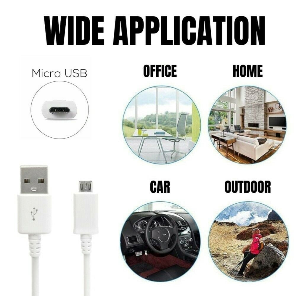 Micro USB Charger Cords Fast Charging Cable Cord For Cell Phone Android, 50 Pcs